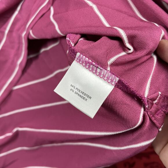 Peter Millar Shirt Mens XL Pink Stripe Summer Comfort Polo Golf Embroidery - Picture 5 of 9